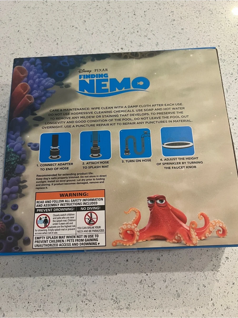 Disney Pixar Finding Nemo Teal Sprinkler Splash Mat